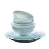 Juego de Vajilla de Cerámica Jingdezhen Color Bajo Glaseado Exquisito Celadón Juego de Platos de Porcelana Blanca Alta Temperatura Combinación de Lujo Accesible Regalo