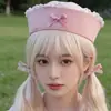 Gorra Azul Marino Bordada Europea y Americana Cosplay Uniforme de Policía Femenino Sombrero de Otoño e Invierno para Actuación Circunferencia de Cabeza Grande Sombrero de Marinero Japonés para Mujer