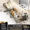 Espejo de Baño Frente a Mesa de Lavado Lavabo Grifo Ventosa Estante de Almacenamiento Montado en la Pared Sin Perforaciones Estante de Almacenamiento para Baño