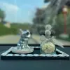 Adornos para Accesorios de Coche, Difusor de Aroma para Coche, Decoración de Diamantes de Imitación para Tablero, Nuevos Artículos de Decoración de Interior de Coche de Moda para Mujer, Muñeca de Cabeza Móvil