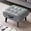 Banqueta para Trocar Sapatos na Entrada de Casa com Almofada Macia, Apoio para os Pés Moderno, Mesa de Centro de Luxo Leve, Banquinho Baixo, Sofá, Assento Macio Simples para Entrada da Sala de Estar