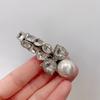 Novo Super Flash Grande Cristal Pérola Duckbill Clip Mori Mulheres Elegante Franja Clipe Moda Pequeno Grampo de Cabelo Internet Celebridade Clipe Lateral