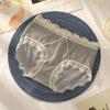 [independiente] sexy encaje malla sexy ropa interior damas cintura transpirable algodón entrepierna bragas de niña