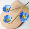 Flores de Amapola Artificiales Simuladas de 3 Cabezas, Adornos de Flores Artificiales de Alta Gama, Ramos para Sala de Estar, Decoraciones para Mesa de Comedor, Adornos de Boda, Fotografía
