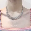 Corrente de Clavícula de Diamante Espumante Fino Elegante de Luxo Acessível Francês Gargantilha para Vestido de Banquete Acessórios Requintados de Alta Qualidade