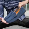 Mocasines Deslizables Populares para Hombre Transfronterizos, Zapatos Casuales de Cuero para Hombre, Zapatos Ligeros de Gamuza con Suela Suave para Conducir, Talla Grande 48