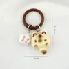 Colgante de Gatito Donut de Dibujos Animados Lindo, Llavero Girly de Alto Valor, Accesorio Versátil para Bolso, Wholesale