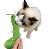 Juguete para perro serpiente autoentretenimiento descompresión resistente a mordeduras juguete para gato papel crujiente serpiente verde palo para provocar perros para gatitos mascotas juguete para morder gato