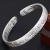 Pulseira de prata de lei S999 estilo mãe e casco de cavalo Lótus pulseira de prata pura presente de Dia das Mães
