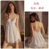 Lindo e sexy robe de dormir com decote V profundo, bojos, costas cruzadas, detalhes em renda e laço, roupa de casa XK5639
