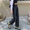 Jeans de Pierna Ancha Negros de Cintura Alta Talla Grande 2026 para Mujer, Jeans tipo "Dad" Adelgazantes, Pantalones Rectos Sueltos que Alargan la Figura