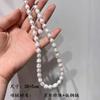 Mona Zhang Qixian con collar de perlas de agua de arroz fresco de luz fuerte blogger del pequeño libro rojo cadena para clavícula de perlas de grano grande