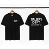 Camiseta Americana de Manga Corta con Estampado de Logotipo y Lema Básico Clásico Gallery Dept 100% Algodón