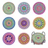 Posavasos de Pintura de Diamantes 5D Nuevo Mantel Redondo DIY Hecho a Mano para Niños Pintura de Diamantes 5D Pintada a Mano Mandala Pegar Diamantes Pintura Cantidad