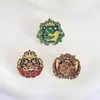 Broche de Príncipe Rosa de Cuento de Hadas Insignia de Mochila Escolar de Metal Dibujo Animado Patrón Lindo Forma de Zorro Insignia Decorativa