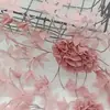 Multicolor en Stock Nuevo Modelo Bordado de Malla Vestido Camisola con Adorno Floral Tela Bordada Hanfu