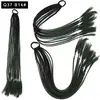 Pelucas Trenzadas de Colores Estilo Europeo y Americano, Coletas de Color Degradado, Trenzas de Espiga de Celebridades de Internet, Trenzas de Boxeadora de Tres Hebras para Discoteca