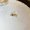 Anillo con letra H Esmalte Lujo Accesible Gama Alta Abierto 2025 Nuevo Estilo Caliente Diseño de Nicho Anillo Pequeño Único para Mujeres