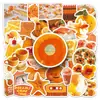 50 Adesivos Estilo Ins Laranja, Criativos Personalizados e Energéticos Estilo Ins Pintados Graffiti Caderno Capacete Adesivos Atacado
