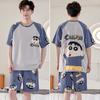 Pijama de Manga Corta Dibujo Animado Xiaoxin Verano Tacto Algodón Ropa de Casa Niños Estampado Moderno Juvenil Talla Grande Traje