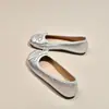 Sapatilhas Retrô Estilo Francês com Laço para Mulheres, Novos Sapatos Rasos para Primavera e Outono 2025 para Combinar com Saias, Sapatos de Vovó