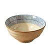 Vajilla de Cerámica Estilo Japonés Tazón para Fideos Tazón para Ramen Tazón Retro para el Hogar Tazón para Sopa Tazón para Fideos Instantáneos Cuchara Palillos Tazón para Fideos de Gran Capacidad