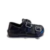 Mocasines Retro con Altura Interior de 5 cm 2026 Nuevo Modelo con Correa de Hebilla Única Zapatos Planos tipo Birkenstock Estilo Británico Zapatos Negros Pequeños de Piel