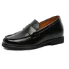 Zapatos de Cuero para Hombre Estilo Británico Casual Formal Perezoso Verano Nuevos Mocasines Slip-On Zapatos Derby Negros