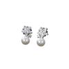 Pendientes de Perlas Simples Elegantes de Plata de Ley S925 con Cuentas de Estrellas Nicho de Lujo Ligero Pendientes de Moda Versátiles Pendientes