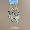 Novos Brincos de Coração de Flor de Diamante com Agulha de Prata Estilo Chinês Moda Versátil Nicho Brincos de Tarraxa com Senso de Design Brincos de Nicho