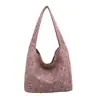 Bolso de Hombro Único Estilo Coreano Estampado de Leopardo Perezoso Gran Capacidad Bolso de Viaje para Chicas Retro Estrella Casual Bolso Tote Versátil