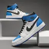 Zapatos de baloncesto de caña alta para hombre AJ Air Force No. 1 par de zapatillas casuales primavera y otoño estudiante de secundaria juvenil moda zapatilla