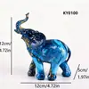 Adornos de elefante con grafiti de transferencia de agua, estilo europeo, para sala de estar, vinoteca, oficina y decoración de resina.