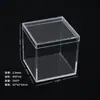 Caixa de Exibição Transparente de Acrílico Quadrada Caixa de Plástico PS para Armazenamento de Espécimes Minerais e Miniaturas com Tampa Caixa de Embalagem à Prova de Poeira
