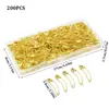 Venta al por mayor de fábrica oro 38MM alambre de acero de alta resistencia pasador banana hebilla de seguridad para ropa imperdible curvo