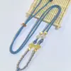 DIY Artesanal Tecelagem Corda Ruyi Trança de Quatro Fios Bicolor Pingente Corda para Pendurar Corrente de Clavícula Jade Hetian Atacado do Fabricante