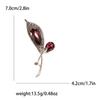 Nova Broche Exquisito Criativo de Liga com Strass Tulipa Vintage Temperamento Pin de Joia para Roupa Feminina