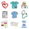 Serie de salud de enfermera médica pieza acrílica pasador parche pasador DIY aretes accesorios de joyería 1Yc47994