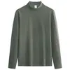Camiseta interior térmica de cachemir con cuello semi-alto para mujer, 320 g, para otoño e invierno, forro cálido cepillado tipo palillo de dientes, venta al por mayor del fabricante