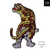 Tecido com Bordado de Tigre Adesivo Estilo Étnico Patch Bordado Emblema Cartoon Patch para Buraco Acessórios para Roupas