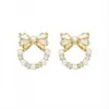 Pendientes de botón de perla de alta gama de lujo con aguja de plata S925 para mujer, Pendientes modernos simples y elegantes, Accesorios para orejas de diseño nicho al por mayor