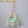 Estilo Ins Corea del Sur Estilo Fresco Bolso de Lona Floral de Moda Versátil Bolso Cruzado Tote Gran Capacidad Bolso de Tela para Libros de Estudiante