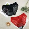 Nueva Explosiones Ropa Interior Sexy para Dama Alta Elasticidad Cintura Media Cinturón Delgado Encaje Calado Suave Cómoda Transpirable Ropa Interior 7545#