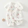 Macacão para bebê recém-nascido, estilo fino de verão, macacão unissex para bebê, roupas infantis Classe A de Anyang, roupas de verão para bebês e crianças pequenas