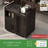 Mesa de té móvil, mesa de té pequeña, gabinete de té para el hogar con ruedas, carrito de té, mesa de té Kung Fu, tetera, juego de bandeja para juego de té integrado
