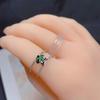 Anillo para Mujer de Plata Chapada Incrustado de Calcedonia Blanca de Alta Calidad, Anillo de Jade de Ágata Blanca Doble Uso, Joyería