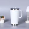 Nueva taza de café portátil con asa de acero inoxidable 304 de comercio exterior de 20 oz y 30 oz, taza de hielo para automóvil con aislamiento, taza para automóvil