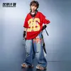 Ropa de Hip-Hop para Actuación Infantil, Trajes Geniales y Atractivos de Manga Corta Estilo Hip-Hop para Niñas y Niños, Ropa de Verano Moderna de Hip-Hop para Niños
