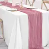 Pano de Queijo Pano Amassado Bandeira de Mesa Estilo Boêmio Toalha de Mesa Transparente Mesa de Doces de Casamento Decoração de Festa Bandeira de Mesa Pano Amassado Bandeira de Mesa