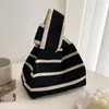 Bolso Tote Nuevo de Moda con Lindo Diseño de Animal, Bolso de Mano Versátil para Mujer, Estilo Coreano y Japonés, Bolso de Punto para Exteriores para Damas